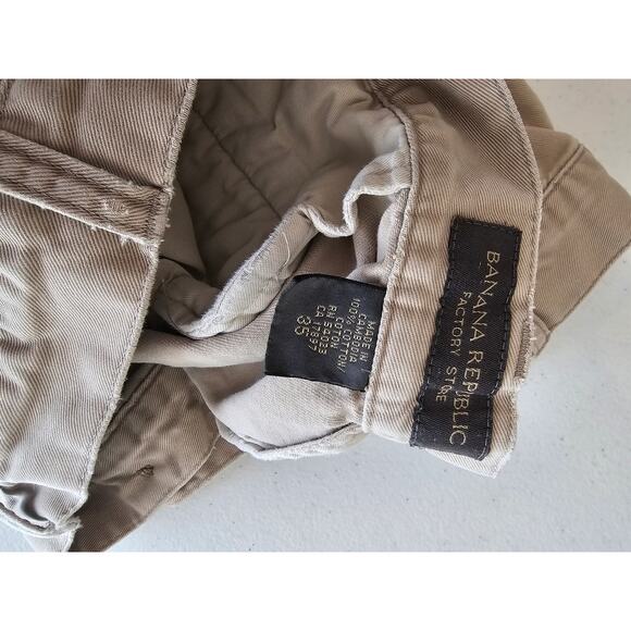 Banana Republic Men's Button Closer Cargo Pockets Belt Loot Tan Shorts Size 35 - Picture 4 of 4